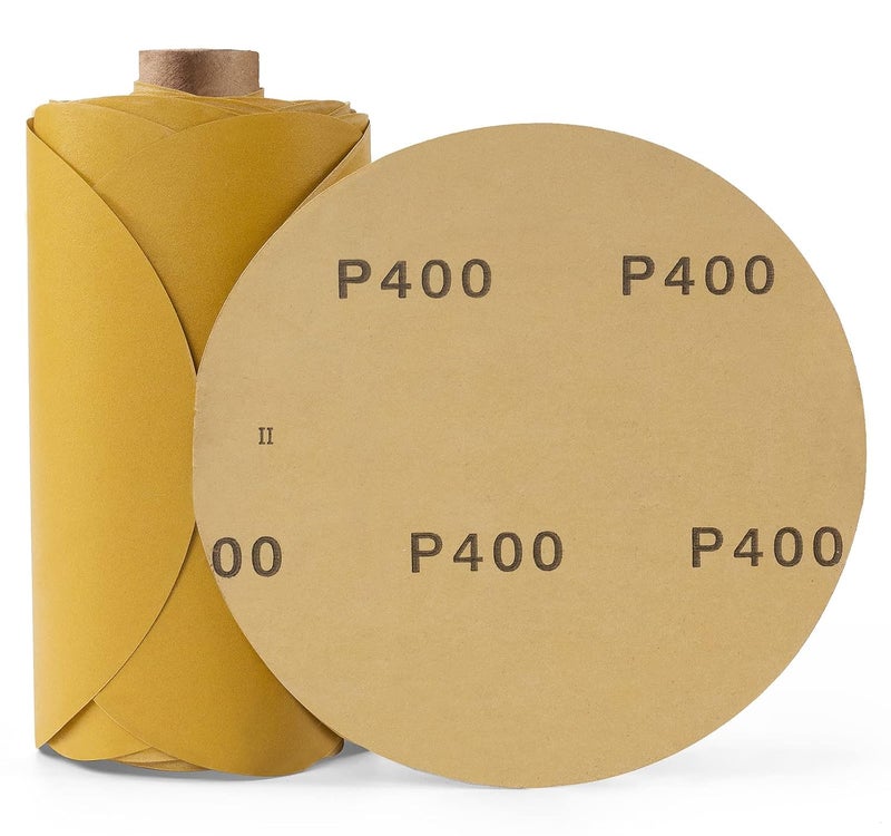 Shawya 100 PCS PSA Sanding Discs 6 Inch Sanding Discs Self Stick 400 Grit Aluminum Oxide Round Adhesive Backing Sandpaper for Orbital Sander - Image 1